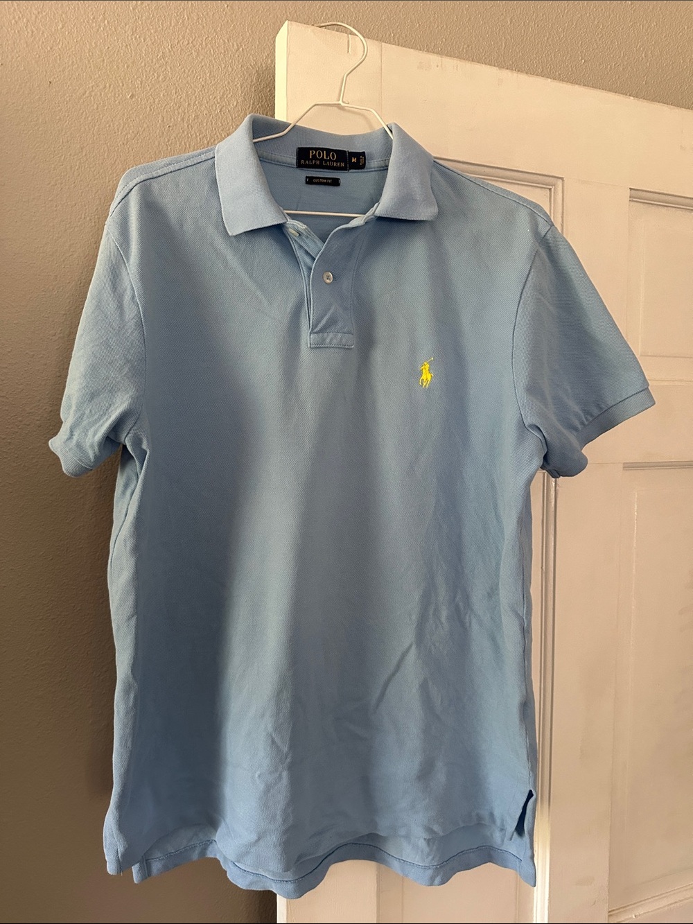 Polo by Ralph Lauren Light Blue Polo with Yellow Pony. Size M, runs small